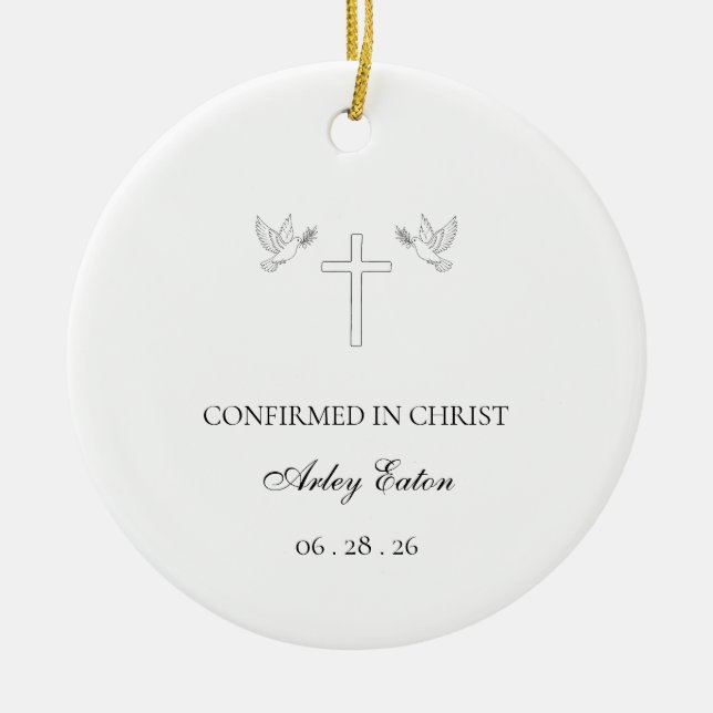 Catholic Confirmation Christmas  Ceramic Ornament (Front)