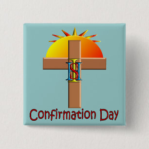 Catholic Confirmation Day for Kids Button