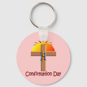 Catholic Confirmation Day for Kids Keychain