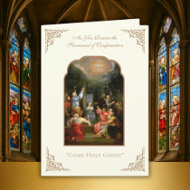 Catholic Confirmation Holy Ghost  Virgin Mary Card