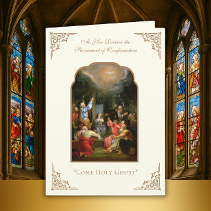 Catholic Confirmation Holy Ghost  Virgin Mary Card