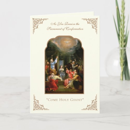 Catholic Confirmation Holy Ghost  Virgin Mary Card