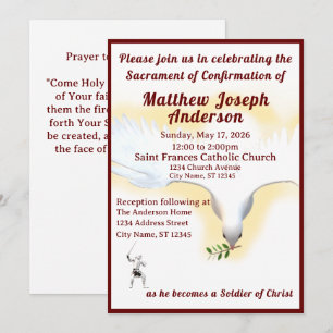 Catholic Confirmation invitation 