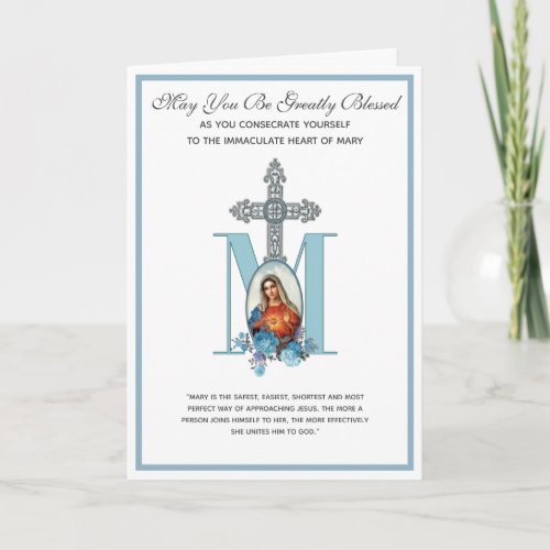 Catholic Consecration to Immaculate Mary Religious Card