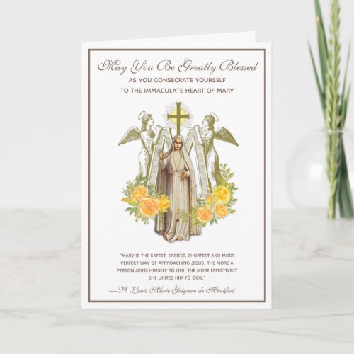 Catholic Consecration to Immaculate Mary Religious Card