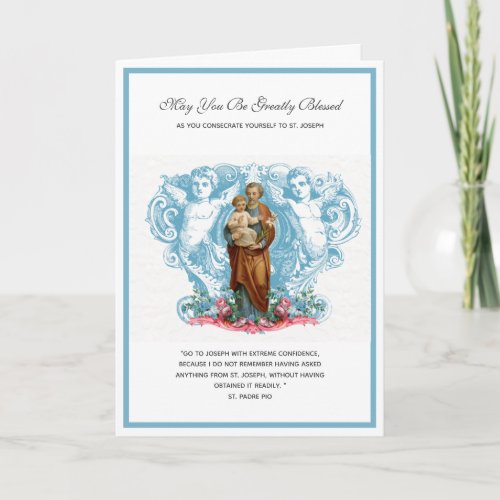 Catholic Consecration to St Joseph Religious Card