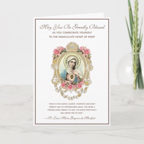 Catholic Consecration to Virgin Mary Religious Card