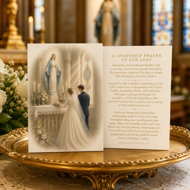 Catholic Courtship Prayer to Our Lady Holy Card (Creator Uploaded)