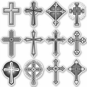 Catholic Cross set sticker