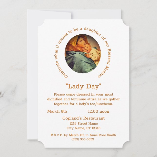 Catholic Customizable Invitation  (Front)