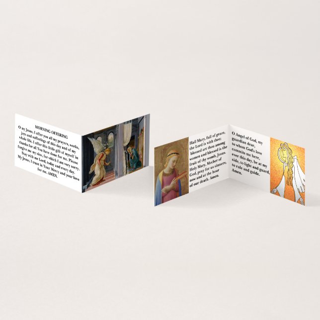 Catholic daily prayers Folded Card (Inside and Outside)