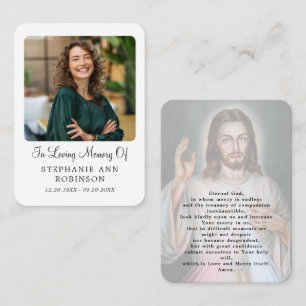  Catholic Divine Mercy Jesus Funeral Prayer Card