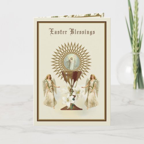Catholic Easter Prayer Resurrection Priest Jesus Holiday Card