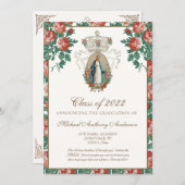 Catholic Elegant Religious Marian Graduation Invit Invitation (Front/Back)