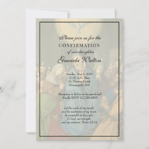 Catholic Elegant Sacrament of Confirmation  Invitation