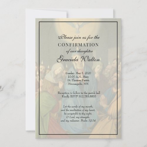 Catholic Elegant Sacrament of Confirmation  Invitation