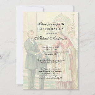 Catholic Elegant Sacrament of Confirmation  Invitation