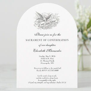 Catholic Elegant Sacrament of Confirmation Invitation