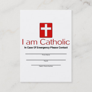 Catholic Emergency Contact Card