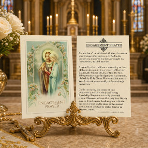 Catholic Engagement Courtship Prayer Holy Card