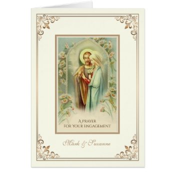 Catholic Engagement Prayer Congratulations  Card by ShowerOfRoses at Zazzle