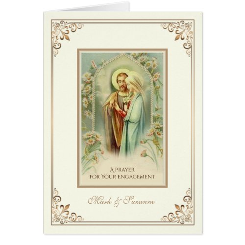 Catholic Engagement Prayer Congratulations  Card