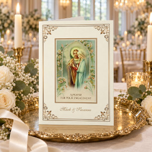 Catholic Engagement Prayer Congratulations Card