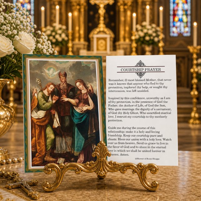 Catholic / Engagement Prayer Holy Card (Creator Uploaded)