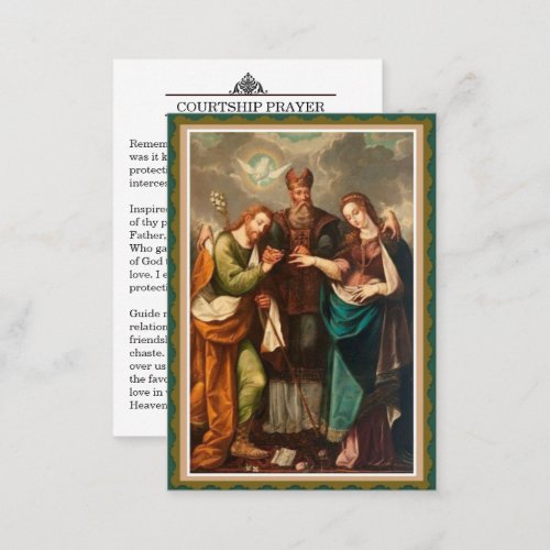 Catholic  Engagement Prayer Holy Card