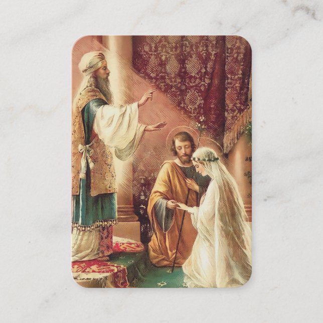 Catholic Engagement Wedding Favors Holy Cards (Front)