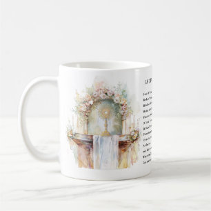 Catholic Eucharist Adoration Anima Christi Prayer Coffee Mug