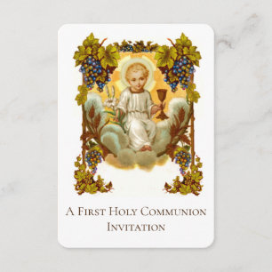 Catholic Eucharist First Holy Communion Invitation