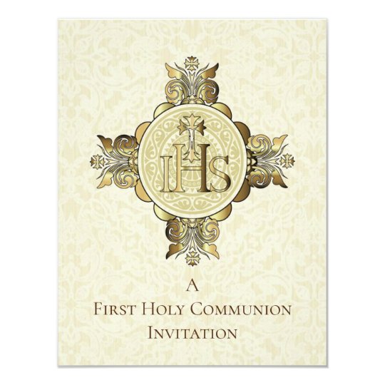 Catholic Eucharist First Holy Communion Invitation