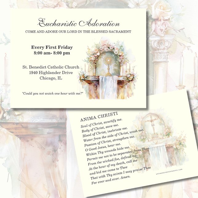 Catholic Eucharistic Adoration Jesus Prayer Cards (Creator Uploaded)