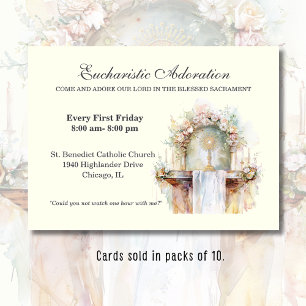 Catholic Eucharistic Adoration Jesus Prayer Cards