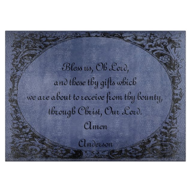 Catholic family prayer cutting board (Front)