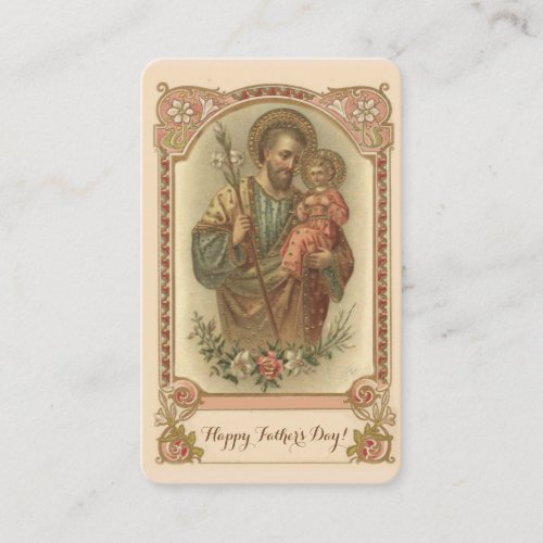Catholic Fathers Day Remembrance Holy Card