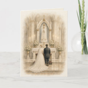 Catholic Fatima Shrine Wedding Thank You Card