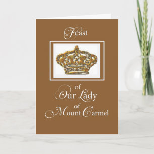 Catholic Feast of Our Lady of Mount Carmel, Crown Card