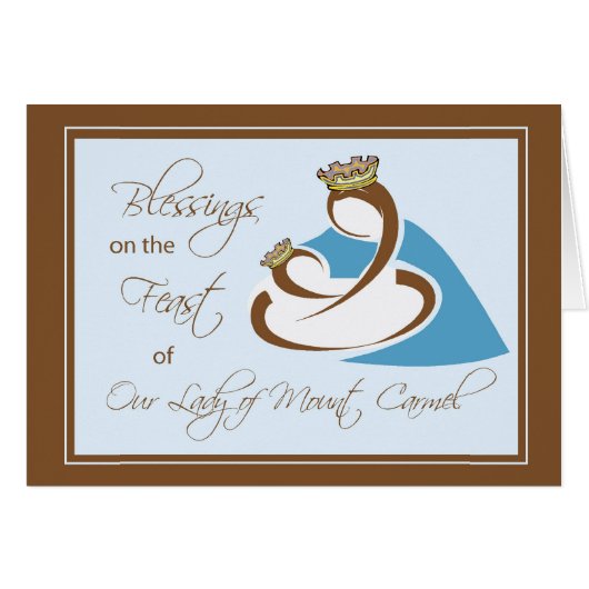 Catholic Feast of Our Lay of Mount Carmel Cards (Front Horizontal)