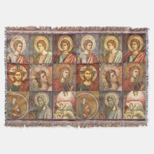 Catholic Fine Art Portraits of Jesus and Saints Throw Blanket