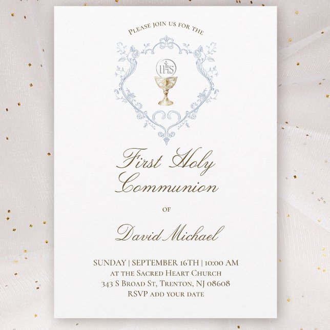 catholic first communion Chalice Host Invitation (Creator Uploaded)