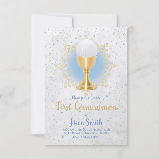 catholic first communion design invitation | Zazzle