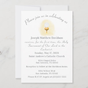Catholic First Holy Communion Invitation