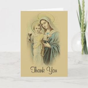 Catholic First Holy Communion Mary Thank You