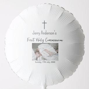 Catholic first holy communion simple QR minimal Balloon