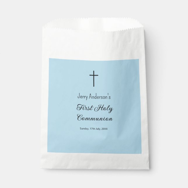 Catholic first holy communion simple QR minimal Favor Bag (Front)