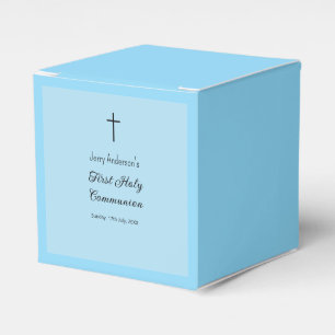 Catholic first holy communion simple QR minimal Favor Boxes
