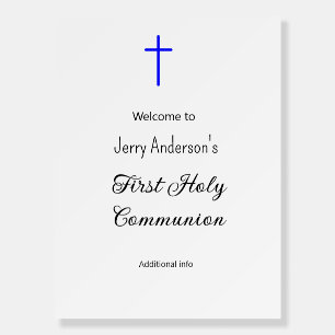 Catholic first holy communion simple QR minimal Foam Board