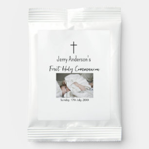 Catholic first holy communion simple QR minimal Hot Chocolate Drink Mix